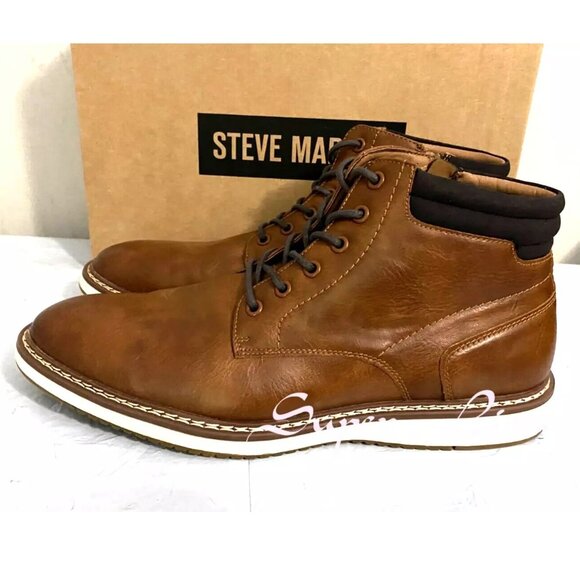 NEW Steve Madden Men's P-Jelen Leather Zip Chukka Boots - Picture 6 of 8
